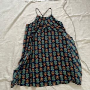 BCBG maxazria flowy turtle fish print dress